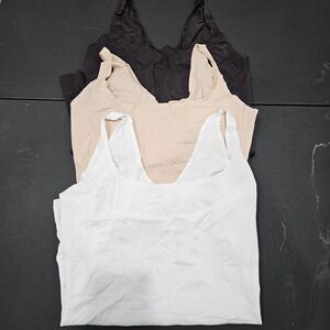TC Womens Shapewear Cami 3 Pack Plus Size 2X Black White Beige Stretch Slimming